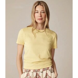 NWT J. Crew Vintage Jersey Classic-fit Crewneck T-shirt Lemon Zest